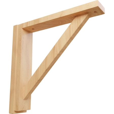 Ekena Millwork 2 1/2"W x 12 3/4"D x 12 1/4"H Traditional Shelf Bracket, Red Oak BKT02X12X12TRRO